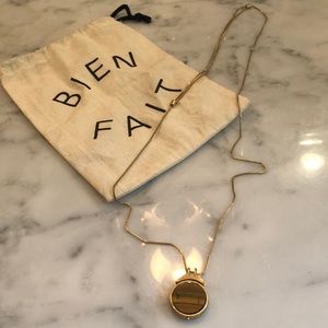 Madewell Tigre’s eye pendant necklace